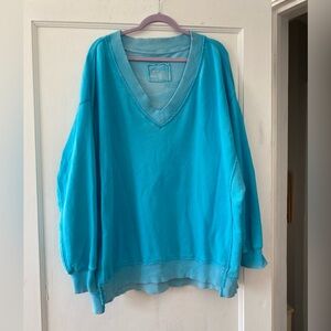 Aerie Bright Blue V-Neck Sweater